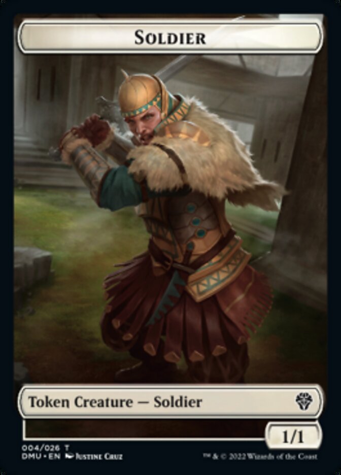 Soldier // Sand Warrior Double-Sided Token [Dominaria United Tokens] | North Valley Games