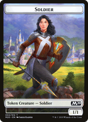 Soldier // Dinosaur Double-Sided Token [Game Night 2019 Tokens] | North Valley Games