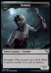 Zombie (005) // Beast (008) Double-Sided Token [Innistrad: Midnight Hunt Tokens] | North Valley Games