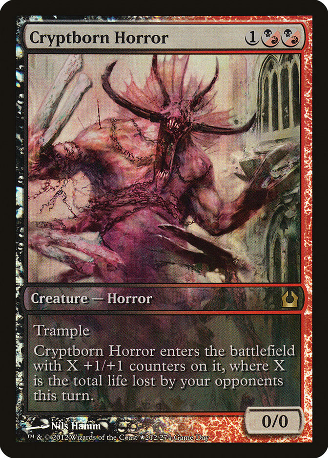 Cryptborn Horror (Game Day) (Extended Art) [Return to Ravnica Promos] | North Valley Games