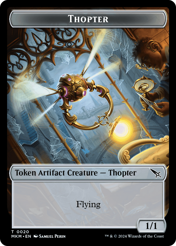 Thopter (0020) // Human Double-Sided Token [Murders at Karlov Manor Tokens] | North Valley Games