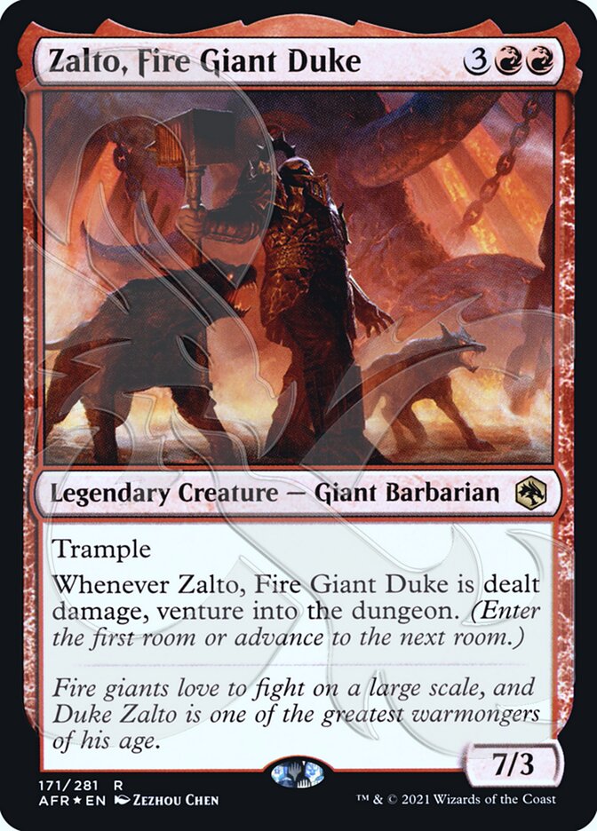 Zalto, Fire Giant Duke (Ampersand Promo) [Dungeons & Dragons: Adventures in the Forgotten Realms Promos] | North Valley Games