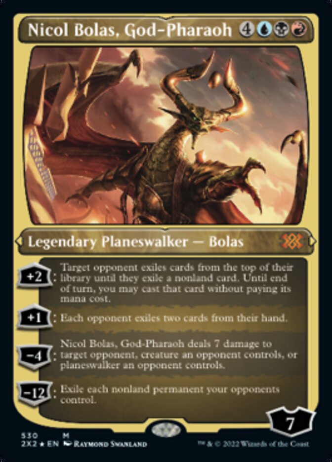 Nicol Bolas, God-Pharaoh (Foil Etched) [Double Masters 2022] | North Valley Games
