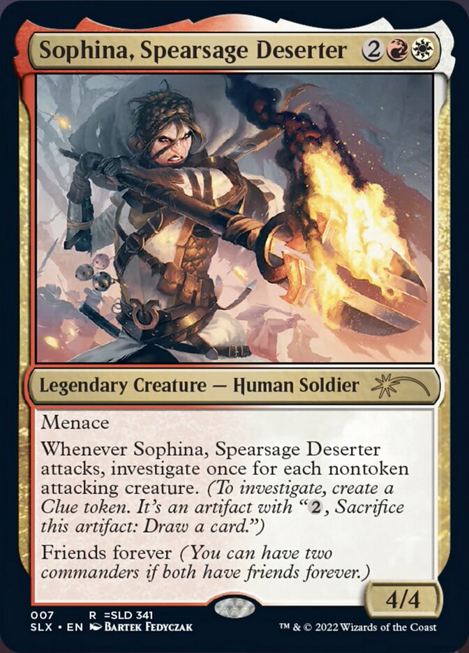 Sophina, Spearsage Deserter [Secret Lair: Universes Within] | North Valley Games