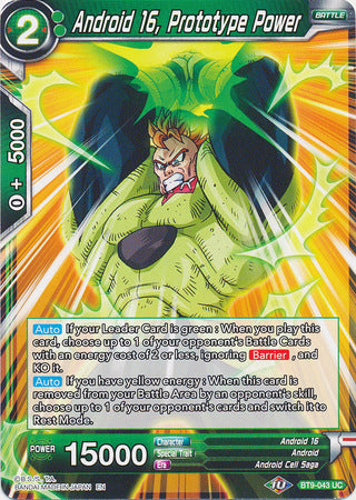 Android 16, Prototype Power (BT9-043) [Universal Onslaught] | North Valley Games
