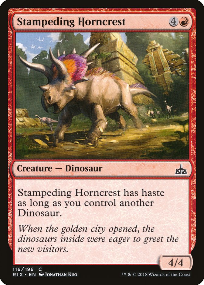 Stampeding Horncrest [Rivals of Ixalan] | North Valley Games