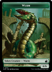 Elf Knight // Wurm Double-Sided Token [Ravnica Remastered Tokens] | North Valley Games