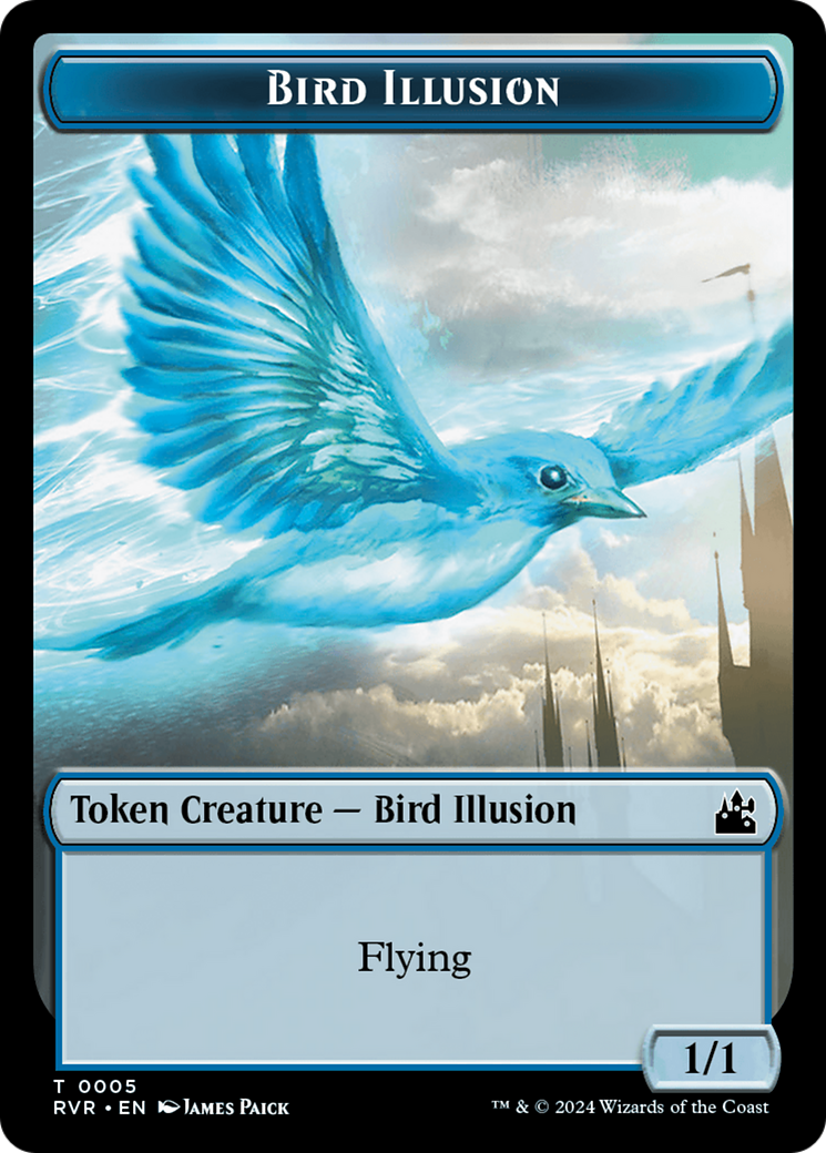 Bird // Bird Illusion Double-Sided Token [Ravnica Remastered Tokens] | North Valley Games