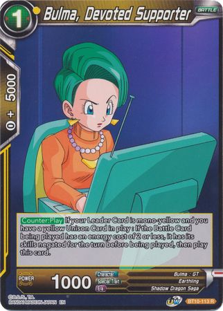 Bulma, Devoted Supporter (BT10-113) [Rise of the Unison Warrior 2nd Edition] | North Valley Games