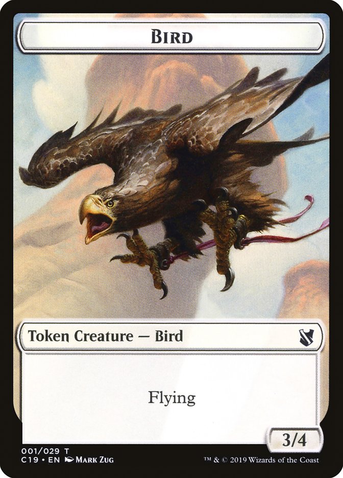 Bird Token (001/029) [Commander 2019 Tokens] | North Valley Games