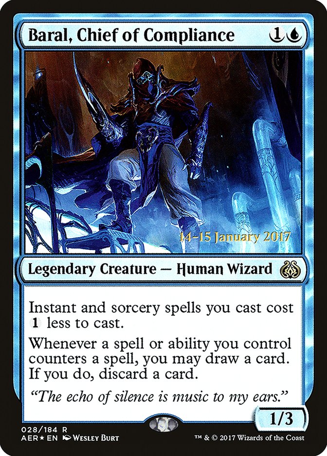 Baral, Chief of Compliance [Aether Revolt Prerelease Promos] | North Valley Games