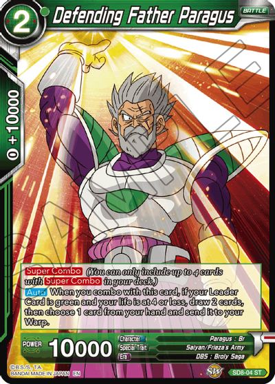 Defending Father Paragus (Reprint) (SD8-04) [Battle Evolution Booster] | North Valley Games