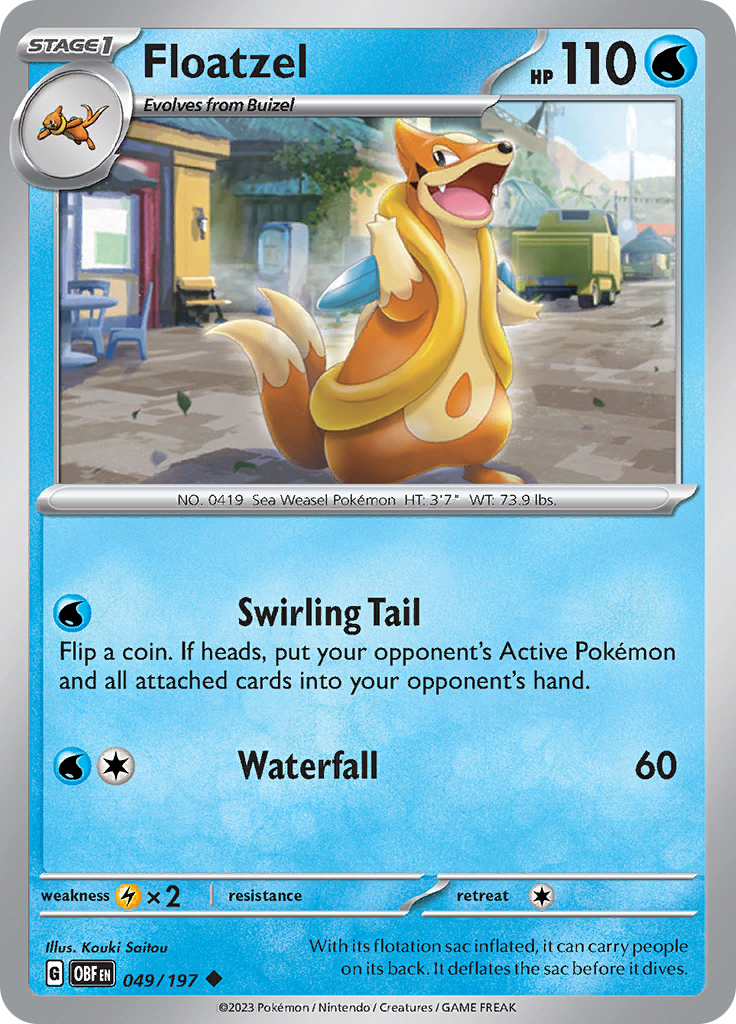 Floatzel (049/197) [Scarlet & Violet: Obsidian Flames] | North Valley Games