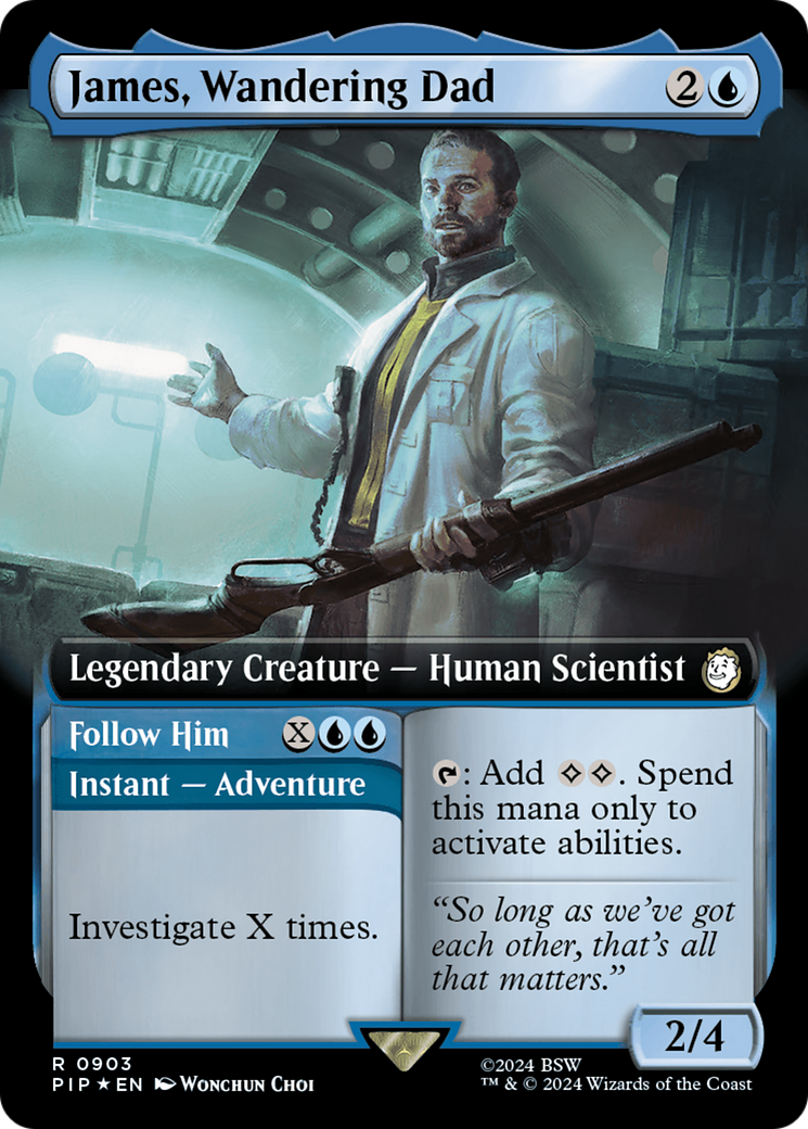 James, Wandering Dad // Follow Him (Extended Art) (Surge Foil) [Fallout] | North Valley Games