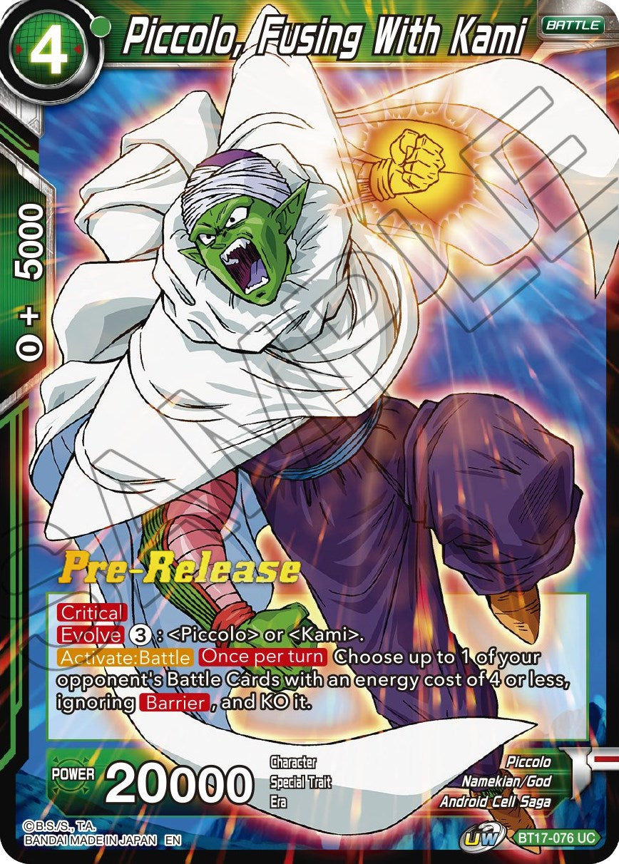 Piccolo, Fusing With Kami (BT17-076) [Ultimate Squad Prerelease Promos] | North Valley Games