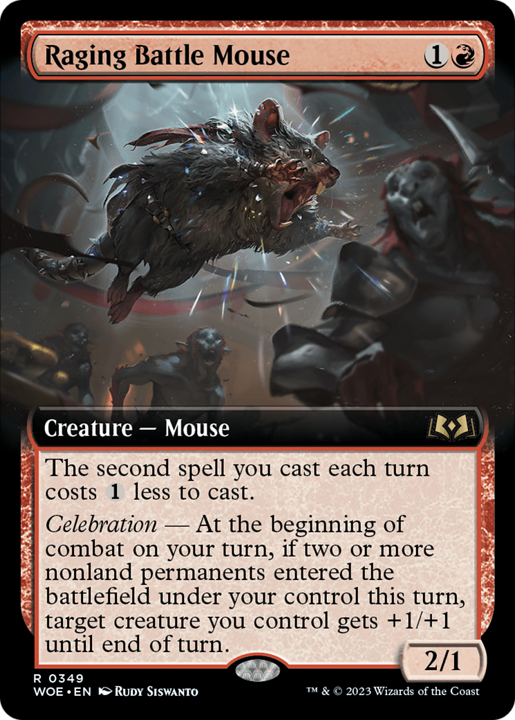 Raging Battle Mouse (Extended Art) [Wilds of Eldraine] | North Valley Games