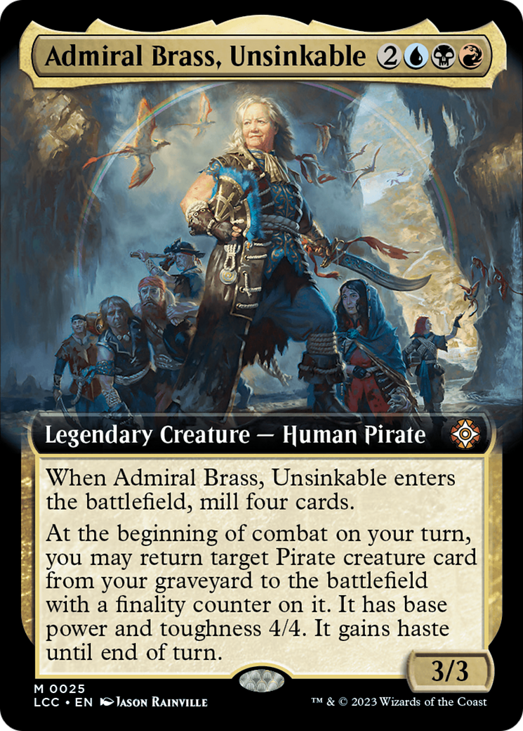 Admiral Brass, Unsinkable (Extended Art) [The Lost Caverns of Ixalan Commander] | North Valley Games