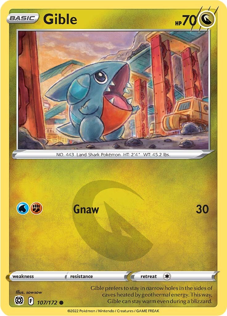 Gible (107/172) [Sword & Shield: Brilliant Stars] | North Valley Games