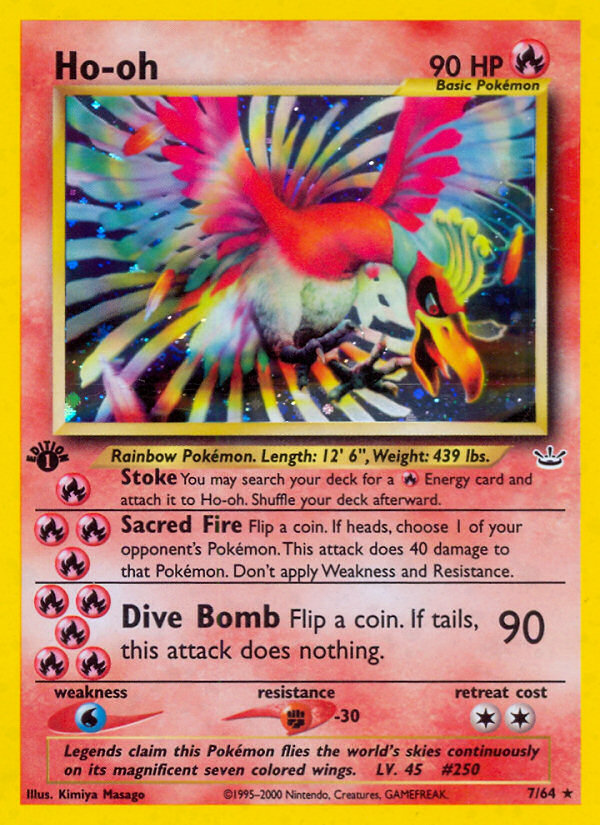 Ho-oh (7/64) [Neo Revelation 1st Edition] | North Valley Games