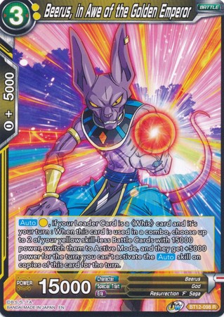 Beerus, in Awe of the Golden Emperor (BT12-098) [Vicious Rejuvenation] | North Valley Games