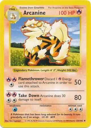 Arcanine (23/102) [Base Set Shadowless Unlimited] | North Valley Games