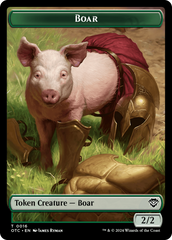 Boar // Manifest Double-Sided Token [Outlaws of Thunder Junction Commander Tokens] | North Valley Games