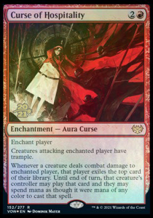 Curse of Hospitality [Innistrad: Crimson Vow Prerelease Promos] | North Valley Games