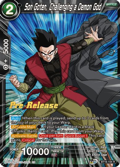 Son Goten, Challenging a Demon God (BT16-104) [Realm of the Gods Prerelease Promos] | North Valley Games
