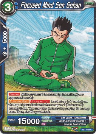 Focused Mind Son Gohan (TB1-029) [The Tournament of Power] | North Valley Games