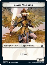 Angel Warrior // Copy Double-Sided Token [Zendikar Rising Tokens] | North Valley Games