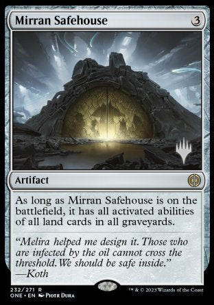 Mirran Safehouse (Promo Pack) [Phyrexia: All Will Be One Promos] | North Valley Games