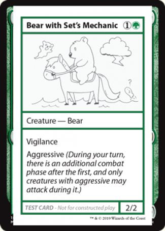 Bear with Set's Mechanic (2021 Edition) [Mystery Booster Playtest Cards] | North Valley Games