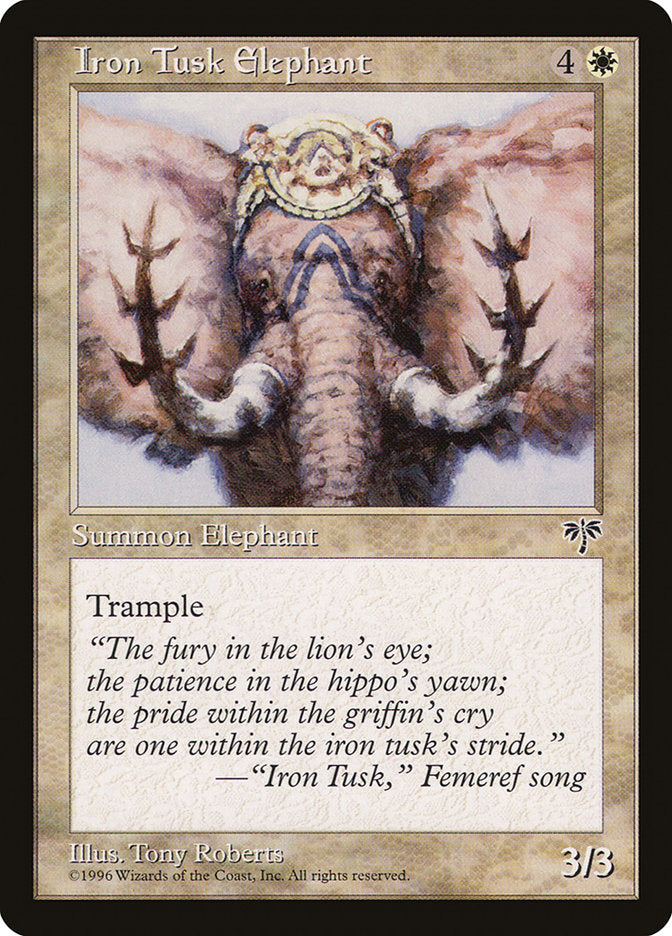 Iron Tusk Elephant [Mirage] | North Valley Games