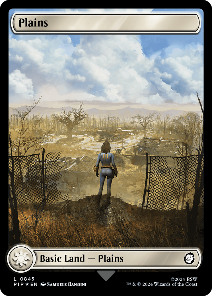 Plains (0845) (Surge Foil) [Fallout] | North Valley Games