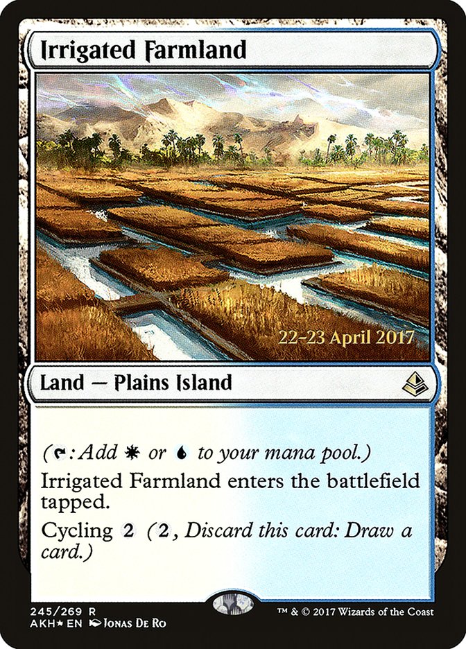 Irrigated Farmland [Amonkhet Prerelease Promos] | North Valley Games
