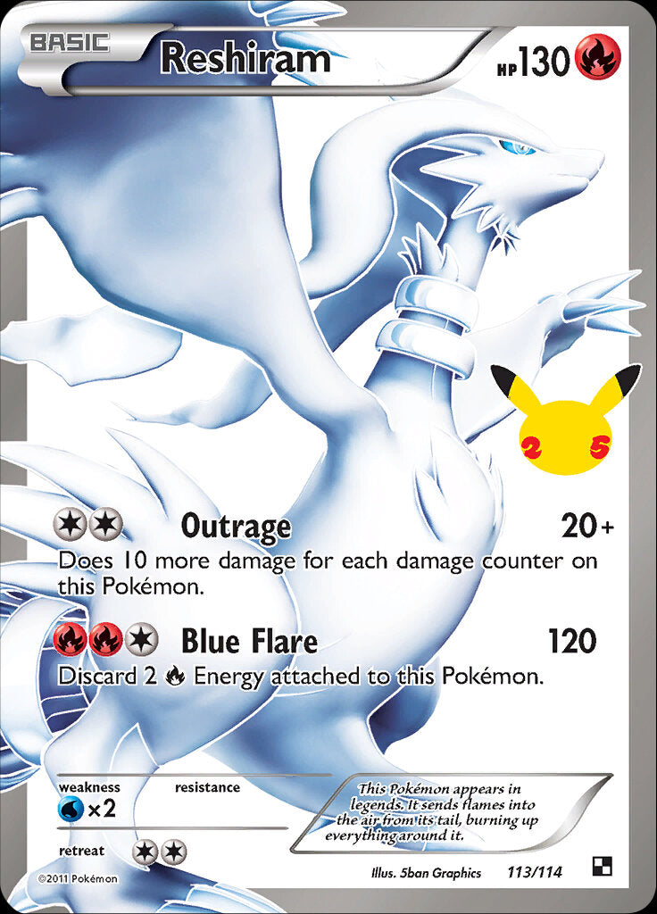 Reshiram (113/114) [Celebrations: 25th Anniversary - Classic Collection] | North Valley Games