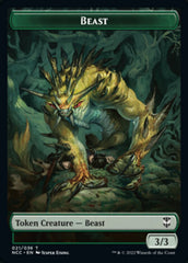 Plant // Beast Double-Sided Token [Streets of New Capenna Commander Tokens] | North Valley Games