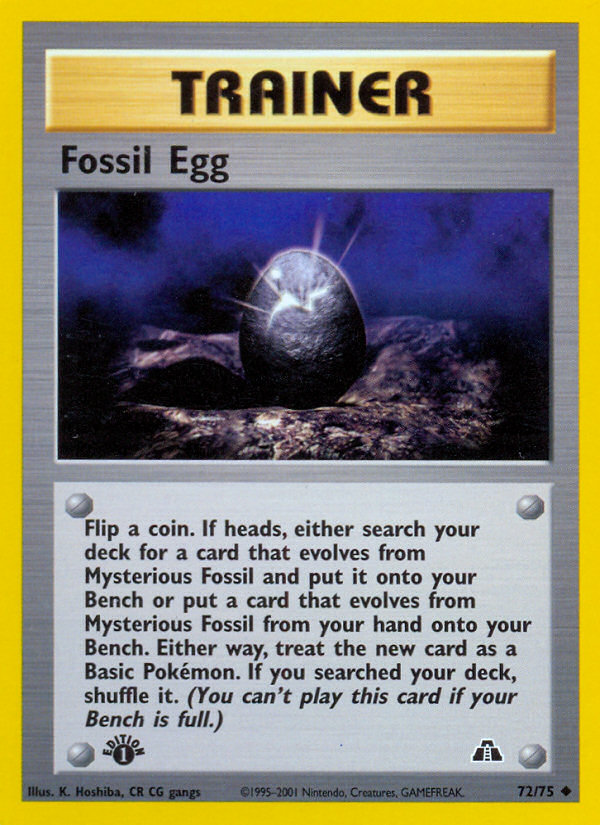Fossil Egg (72/75) [Neo Discovery 1st Edition] | North Valley Games