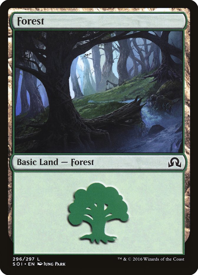 Forest (296) [Shadows over Innistrad] | North Valley Games