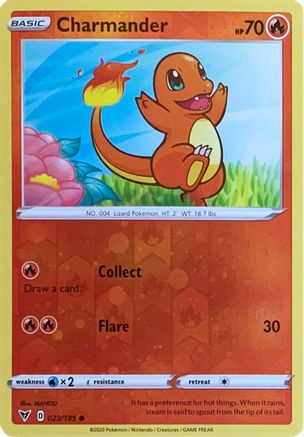 Charmander (023/185) (Reverse Cosmos Holo) [Sword & Shield: Vivid Voltage] | North Valley Games