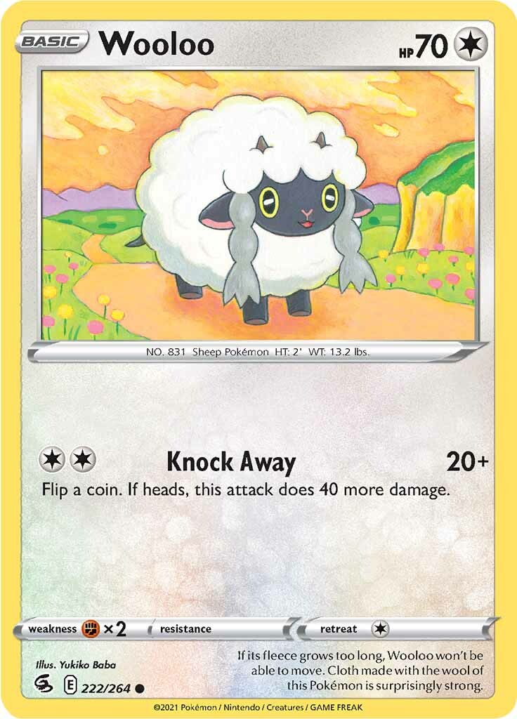 Wooloo (222/264) [Sword & Shield: Fusion Strike] | North Valley Games