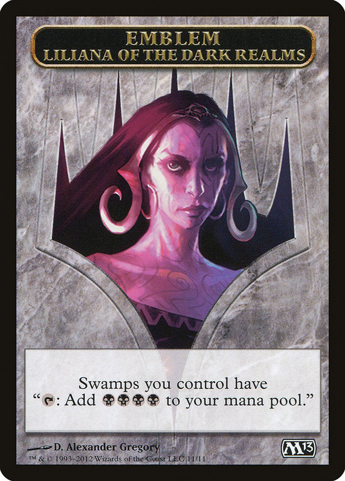 Liliana of the Dark Realms Emblem [Magic 2013 Tokens] | North Valley Games