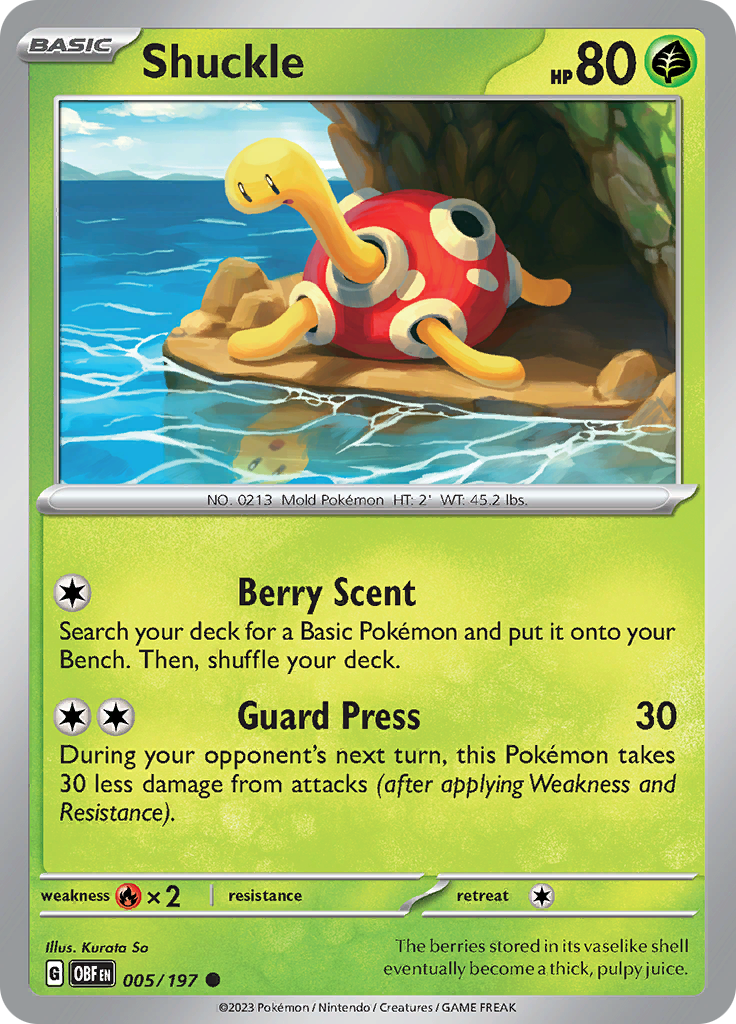 Shuckle (005/197) [Scarlet & Violet: Obsidian Flames] | North Valley Games