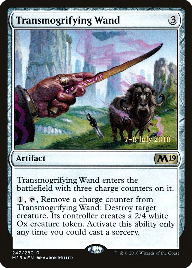 Transmogrifying Wand [Core Set 2019 Prerelease Promos] | North Valley Games