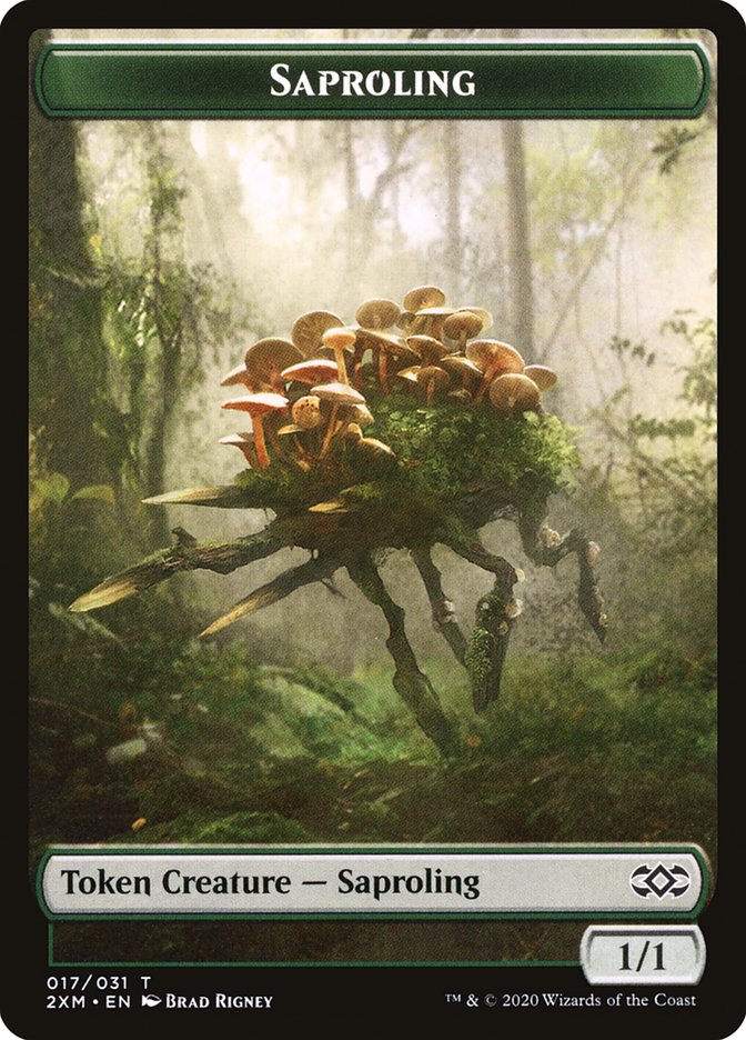Plant // Saproling Double-Sided Token [Double Masters Tokens] | North Valley Games