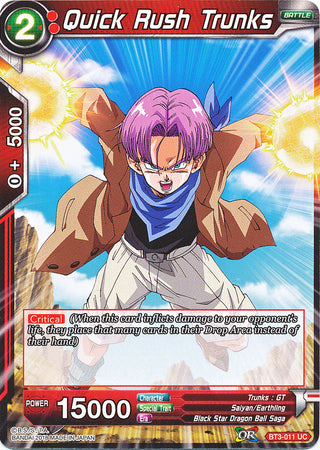 Quick Rush Trunks (BT3-011) [Cross Worlds] | North Valley Games