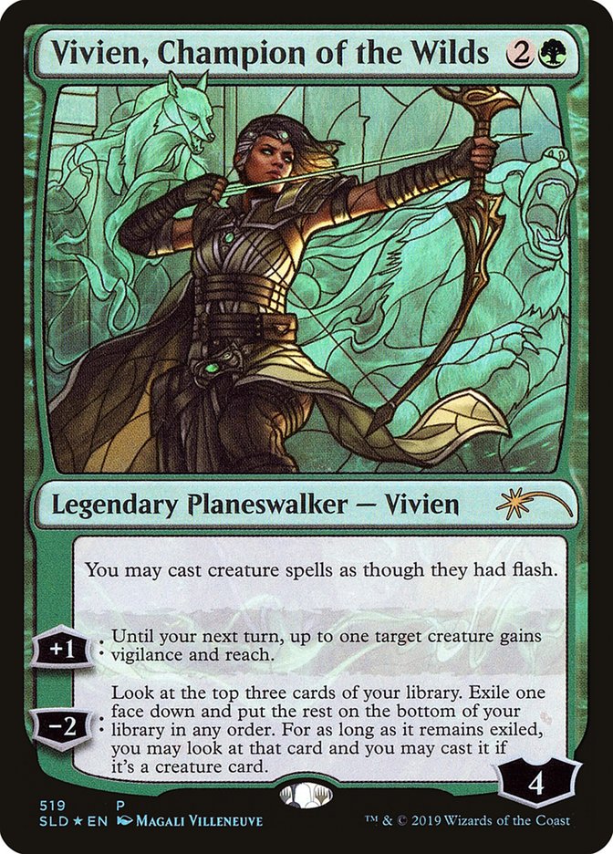 Vivien, Champion of the Wilds (Stained Glass) [Secret Lair Drop Promos] | North Valley Games