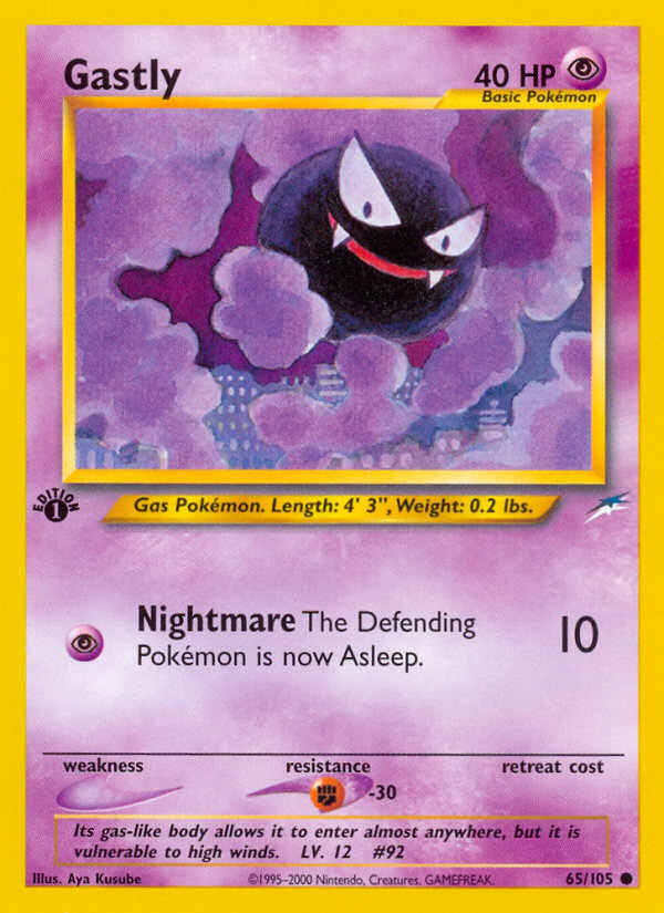 Gastly (65/105) [Neo Destiny 1st Edition] | North Valley Games