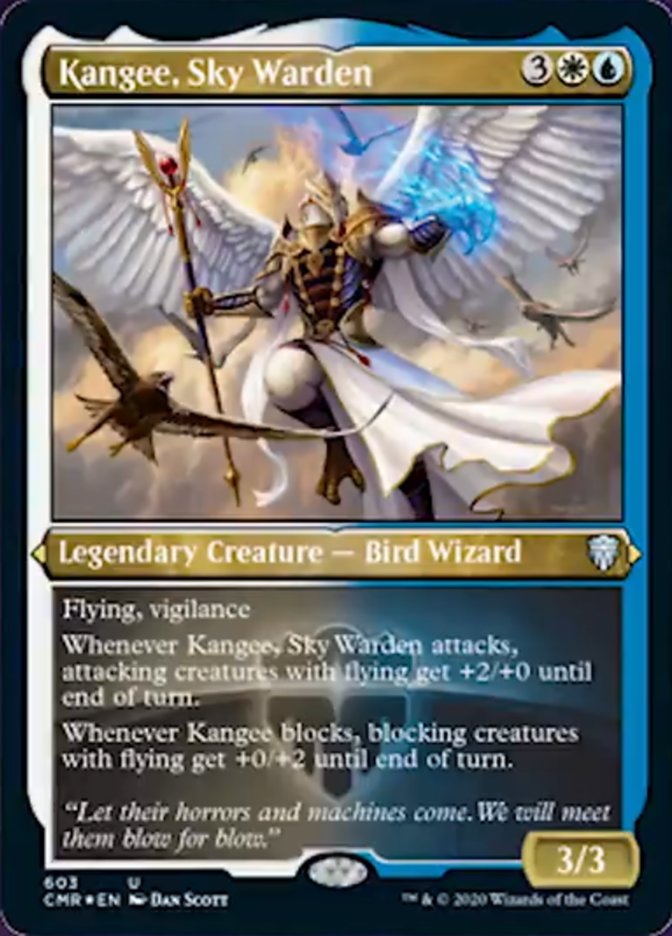Kangee, Sky Warden (Etched) [Commander Legends] | North Valley Games