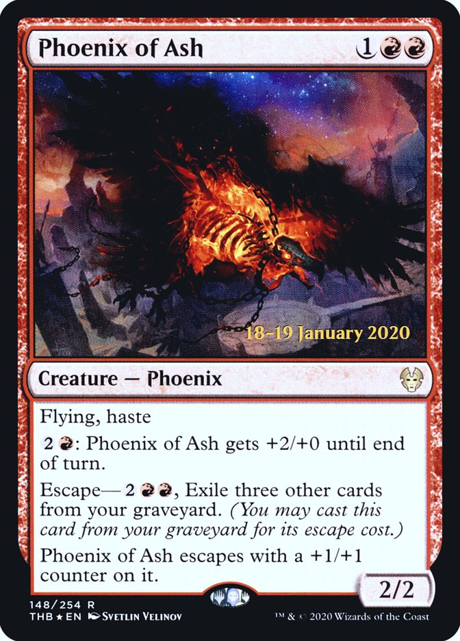 Phoenix of Ash [Theros Beyond Death Prerelease Promos] | North Valley Games